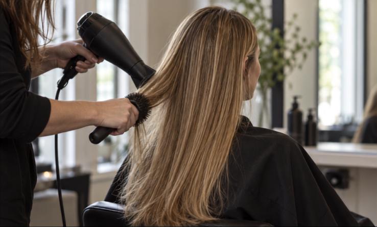 Professionele verzorging van lang haar in het salon